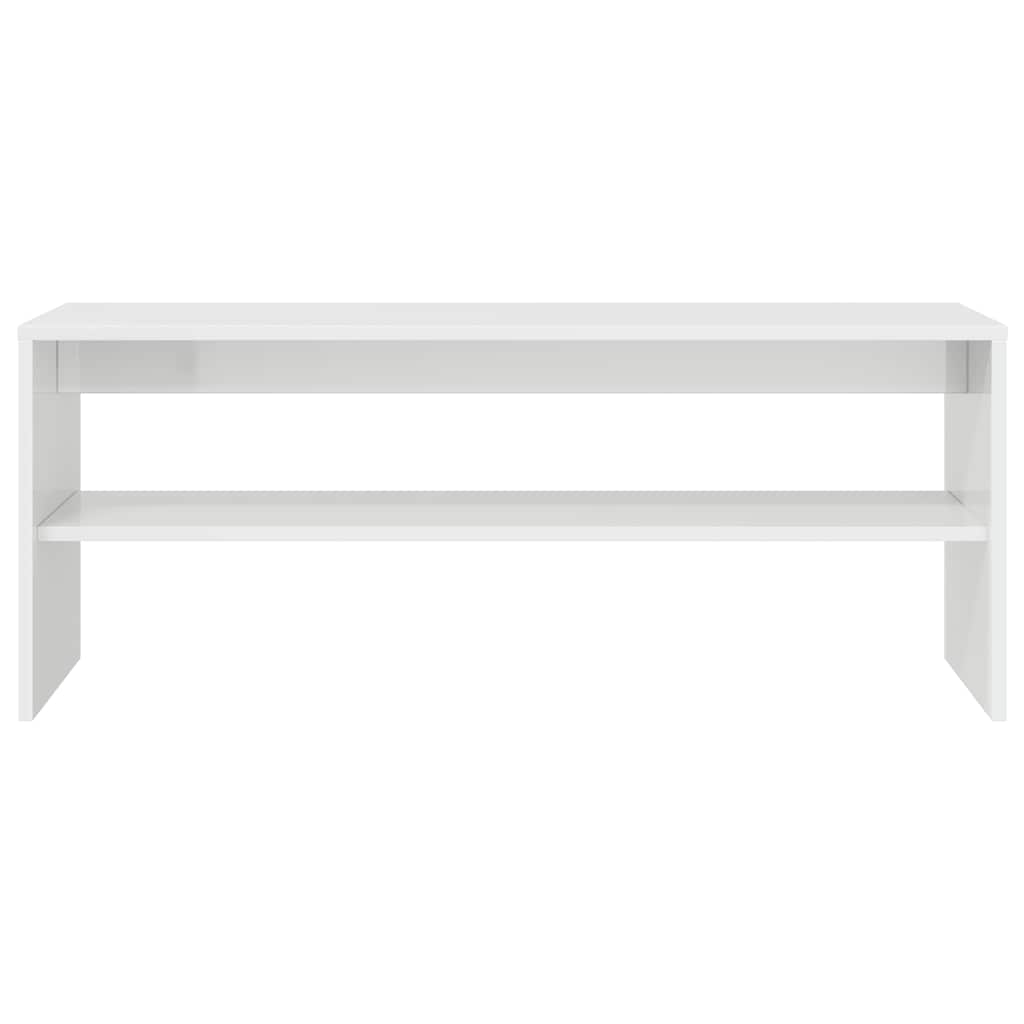 vidaXL TV-Schrank Hochglanz-Weiß 100x40x40 cm Holzwerkstoff