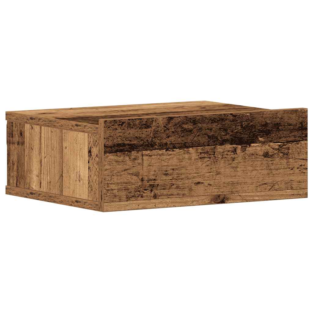 vidaXL Hängende Nachttische 2 Stk. Altholz-Optik 40x32x15 cm