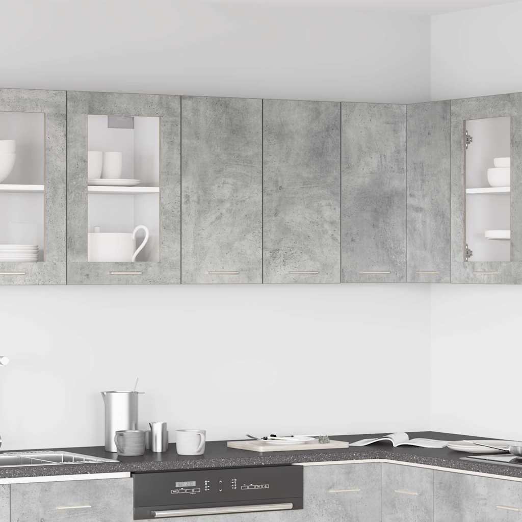 vidaXL Küchenwandschrank Betongrau 60x31x60 cm Holzwerkstoff