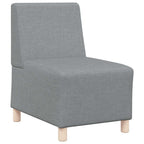vidaXL Modulares Sofa ohne Armlehnen Hellgrau 55 cm Stoff