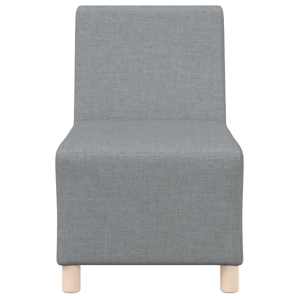 vidaXL Modulares Sofa ohne Armlehnen Hellgrau 55 cm Stoff