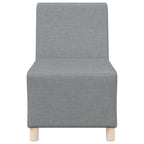 vidaXL Modulares Sofa ohne Armlehnen Hellgrau 55 cm Stoff