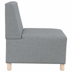 vidaXL Modulares Sofa ohne Armlehnen Hellgrau 55 cm Stoff