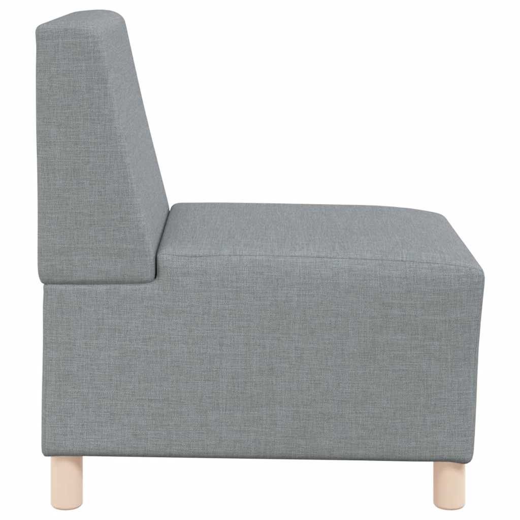 vidaXL Modulares Sofa ohne Armlehnen Hellgrau 55 cm Stoff