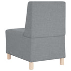 vidaXL Modulares Sofa ohne Armlehnen Hellgrau 55 cm Stoff