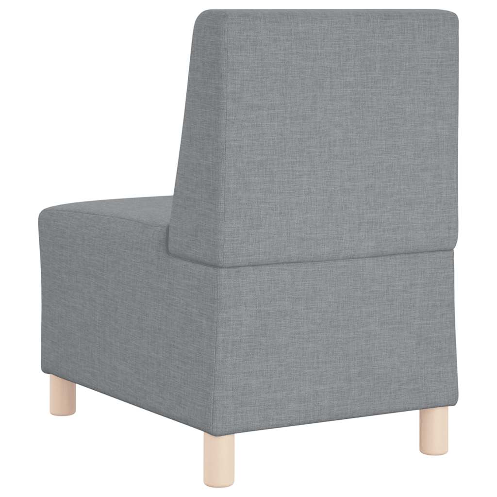 vidaXL Modulares Sofa ohne Armlehnen Hellgrau 55 cm Stoff