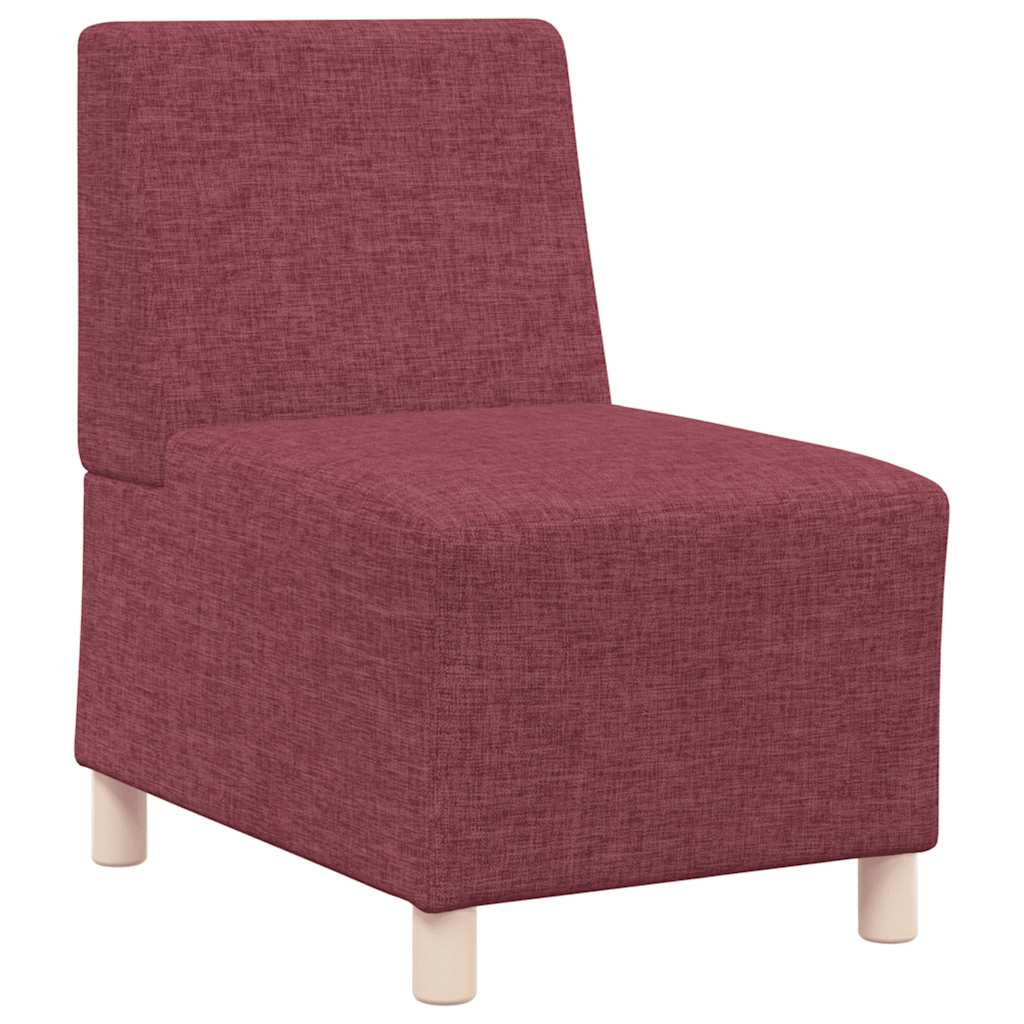 vidaXL Modulares Sofa ohne Armlehnen Burgunderrot 55 cm Stoff