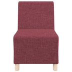 vidaXL Modulares Sofa ohne Armlehnen Burgunderrot 55 cm Stoff