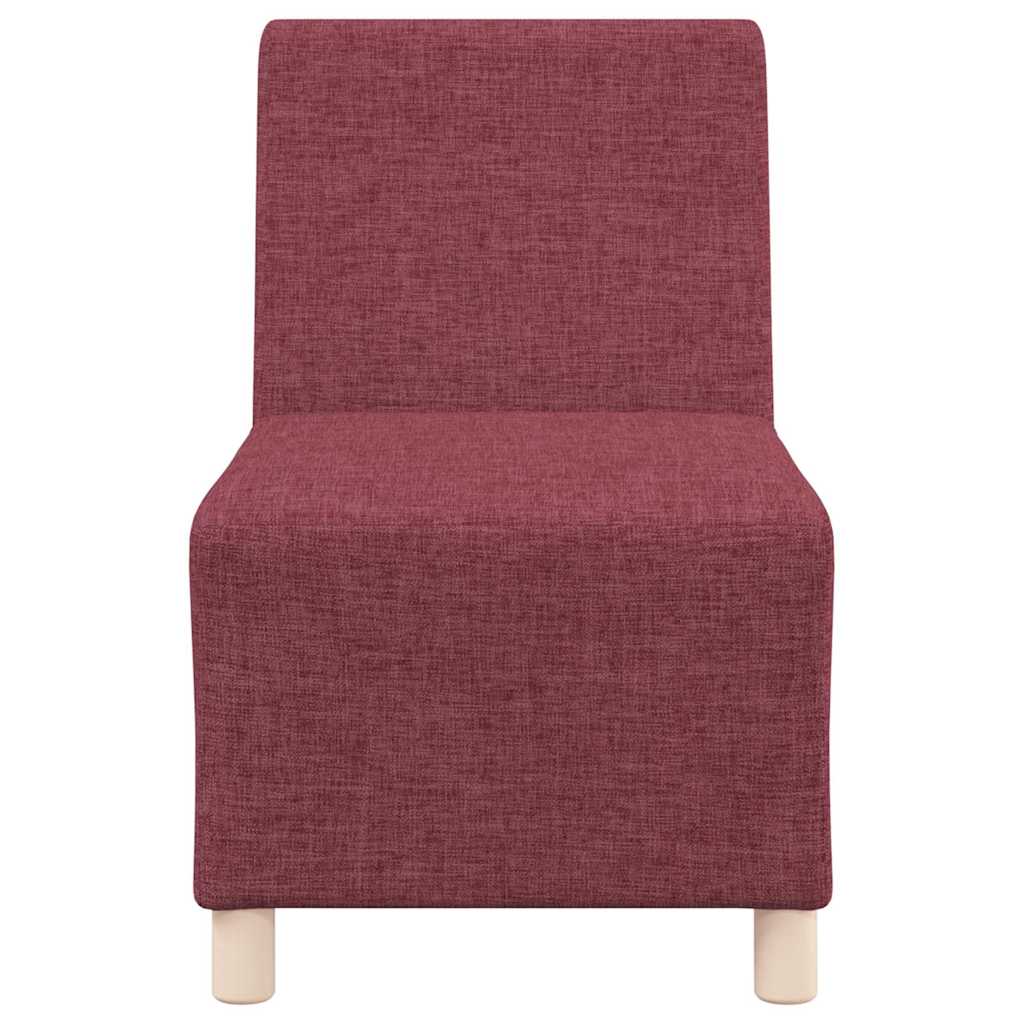 vidaXL Modulares Sofa ohne Armlehnen Burgunderrot 55 cm Stoff