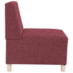 vidaXL Modulares Sofa ohne Armlehnen Burgunderrot 55 cm Stoff