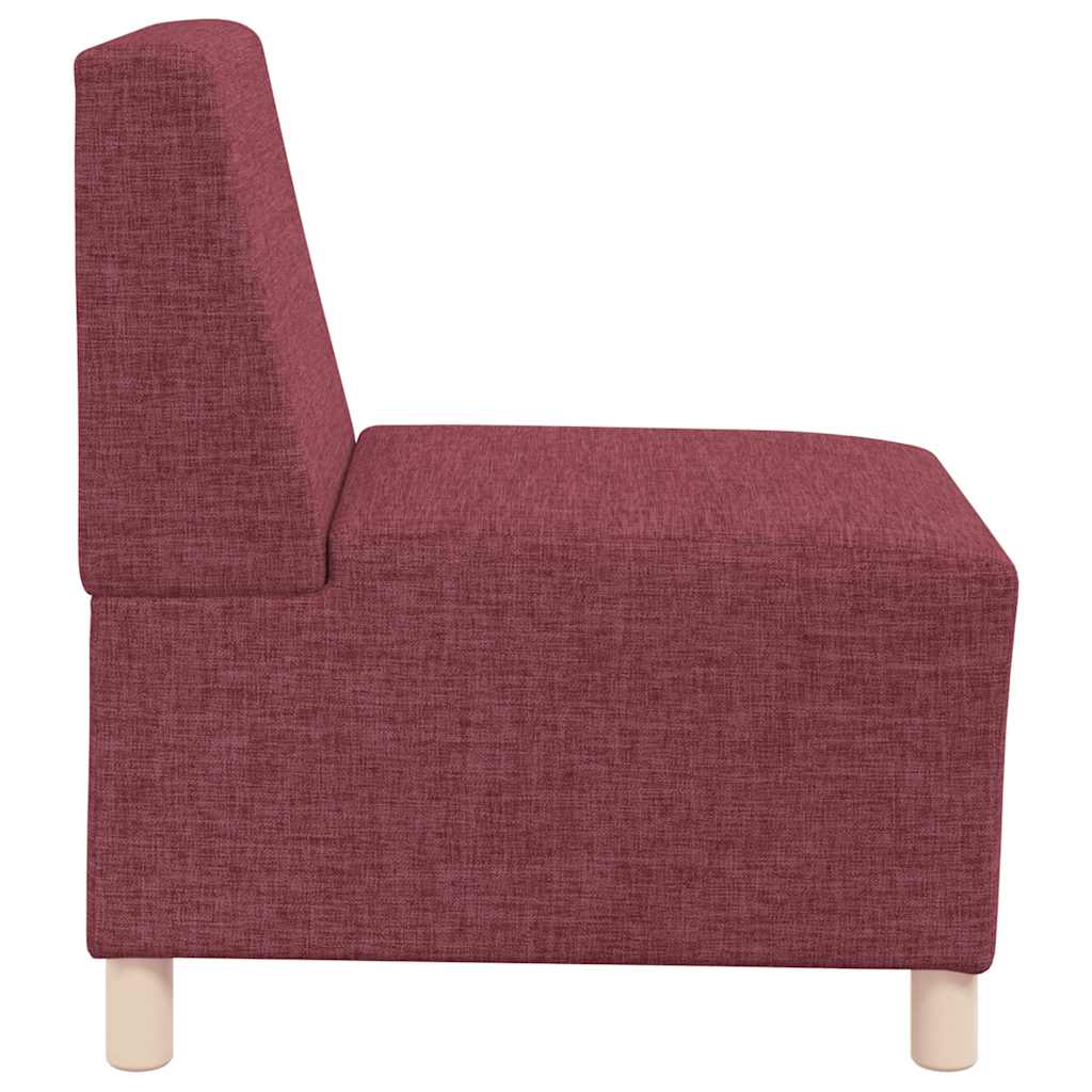 vidaXL Modulares Sofa ohne Armlehnen Burgunderrot 55 cm Stoff