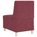 vidaXL Modulares Sofa ohne Armlehnen Burgunderrot 55 cm Stoff