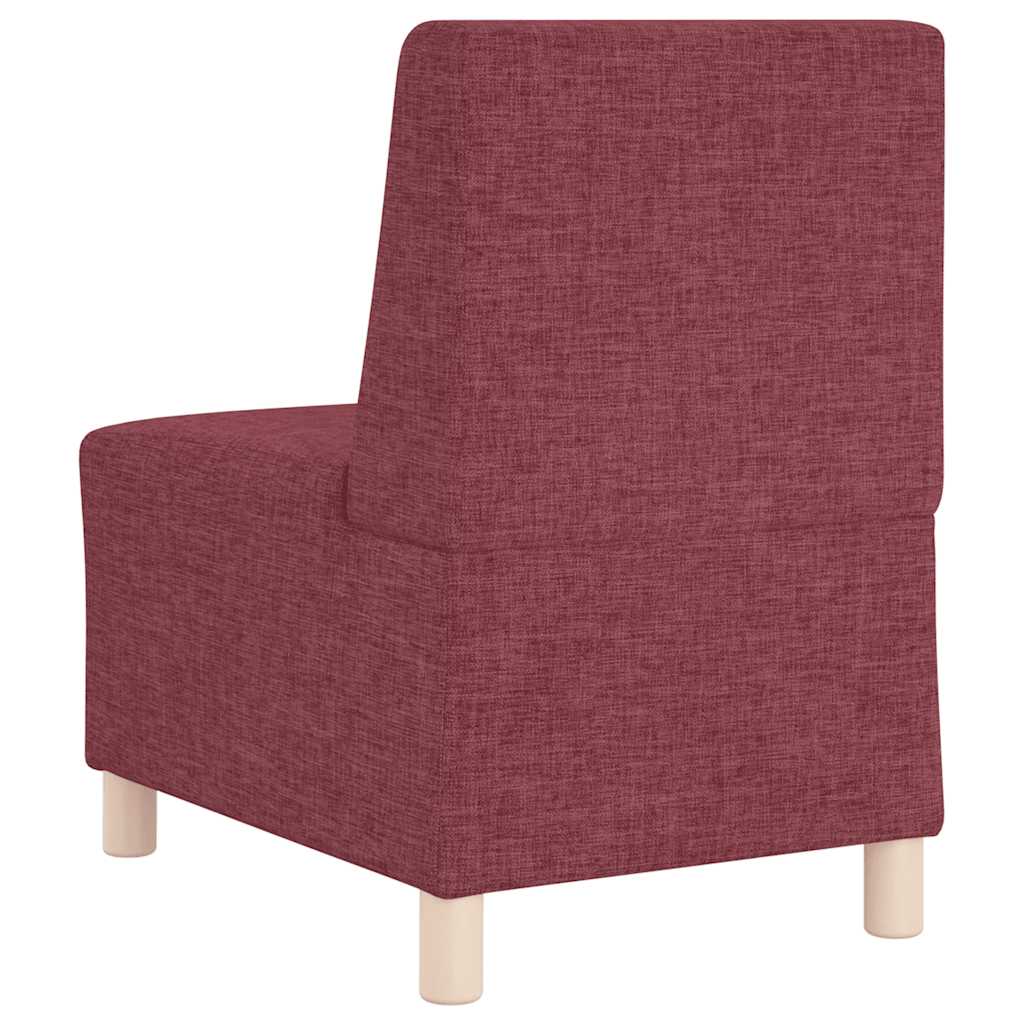 vidaXL Modulares Sofa ohne Armlehnen Burgunderrot 55 cm Stoff