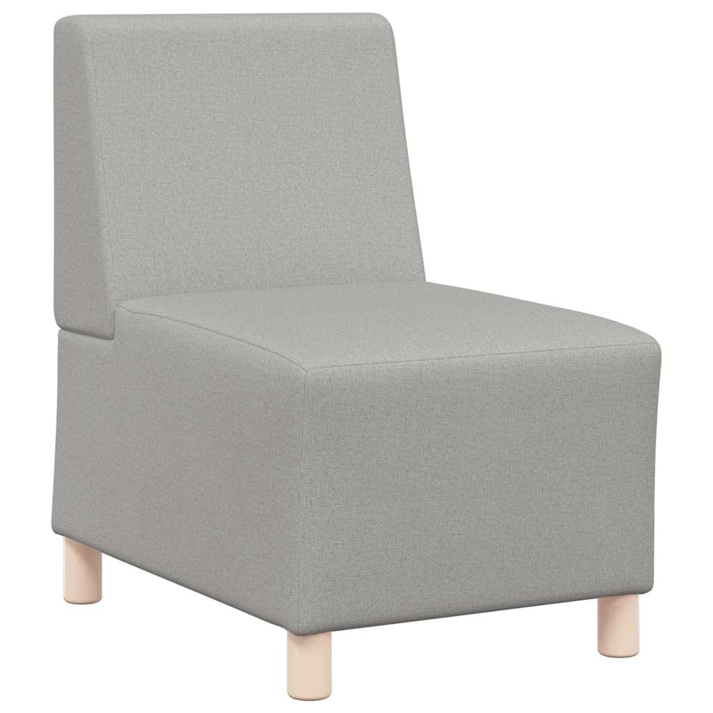vidaXL Modulares Sofa ohne Armlehnen Himmelgrau 55 cm Stoff