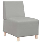 vidaXL Modulares Sofa ohne Armlehnen Himmelgrau 55 cm Stoff
