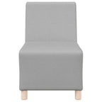 vidaXL Modulares Sofa ohne Armlehnen Himmelgrau 55 cm Stoff