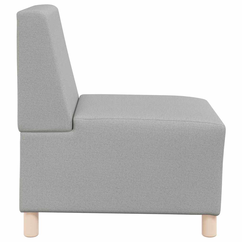 vidaXL Modulares Sofa ohne Armlehnen Himmelgrau 55 cm Stoff