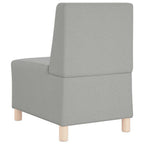 vidaXL Modulares Sofa ohne Armlehnen Himmelgrau 55 cm Stoff