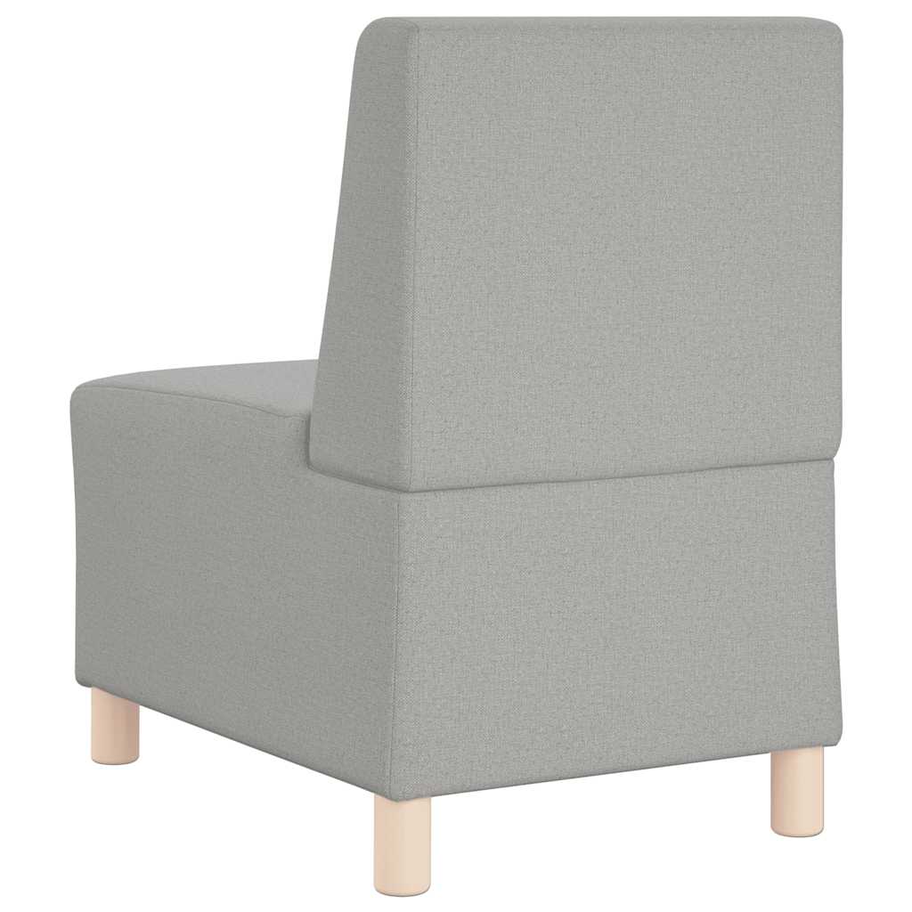 vidaXL Modulares Sofa ohne Armlehnen Himmelgrau 55 cm Stoff