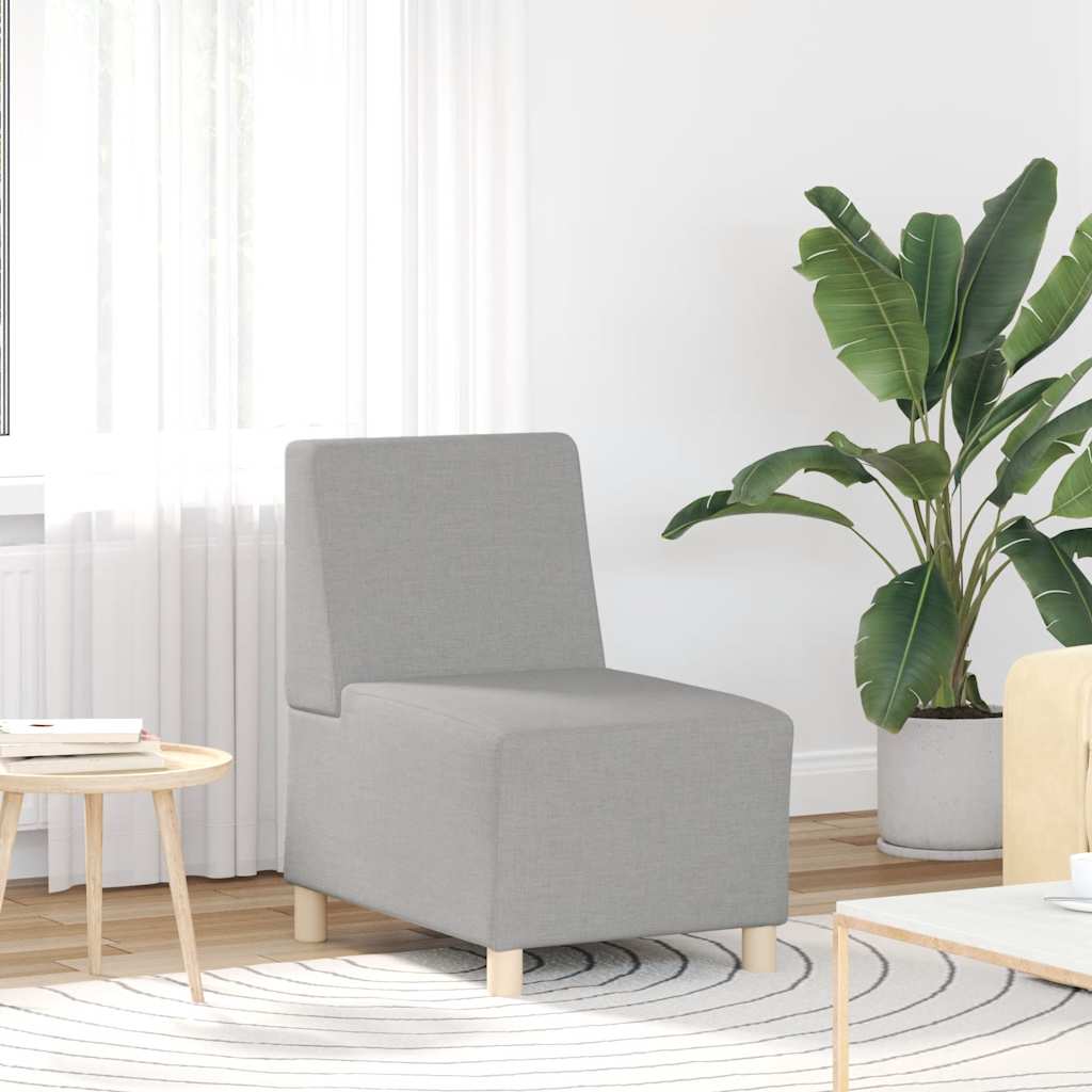 vidaXL Modulares Sofa ohne Armlehnen Himmelgrau 55 cm Stoff