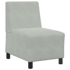 vidaXL Modulares Sofa ohne Armlehnen Hellgrau 55 cm Samt