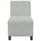 vidaXL Modulares Sofa ohne Armlehnen Hellgrau 55 cm Samt