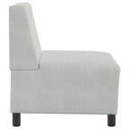 vidaXL Modulares Sofa ohne Armlehnen Hellgrau 55 cm Samt
