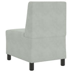 vidaXL Modulares Sofa ohne Armlehnen Hellgrau 55 cm Samt