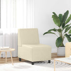vidaXL | Modulares Armfreies Sofa | Creme 55 x 74 x 82 cm Kunstleder