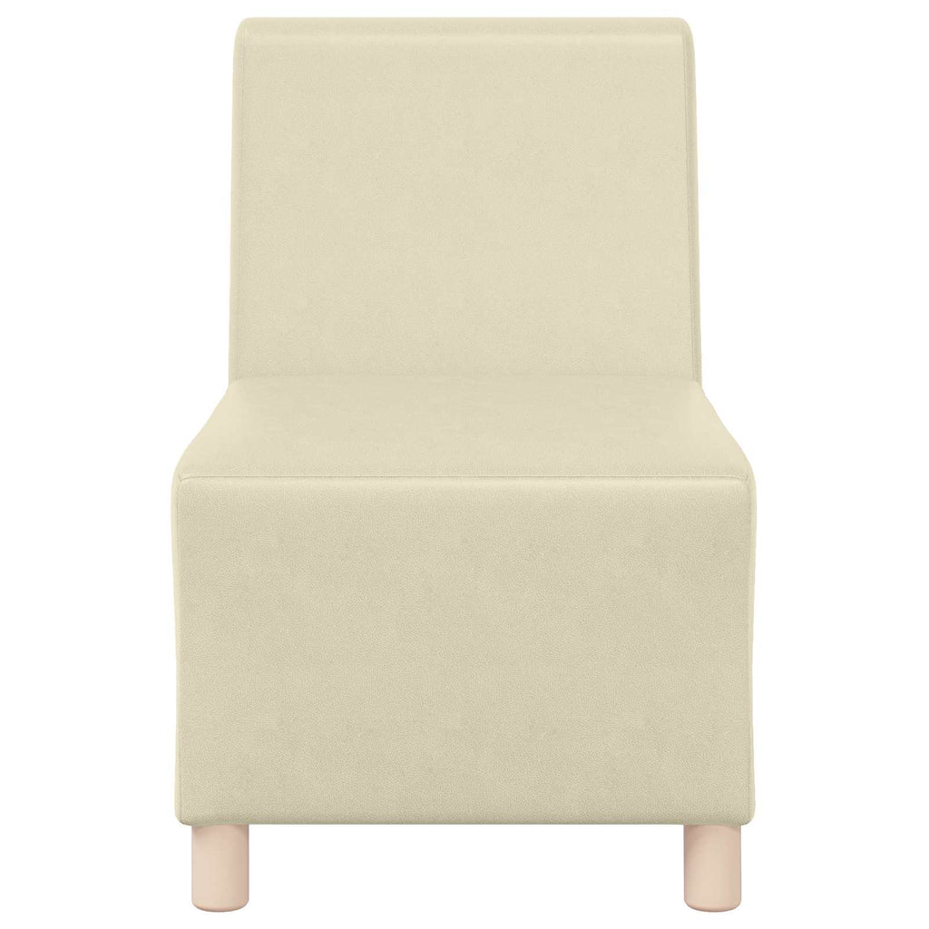 vidaXL | Modulares Armfreies Sofa | Creme 55 x 74 x 82 cm Kunstleder