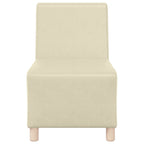 vidaXL | Modulares Armfreies Sofa | Creme 55 x 74 x 82 cm Kunstleder