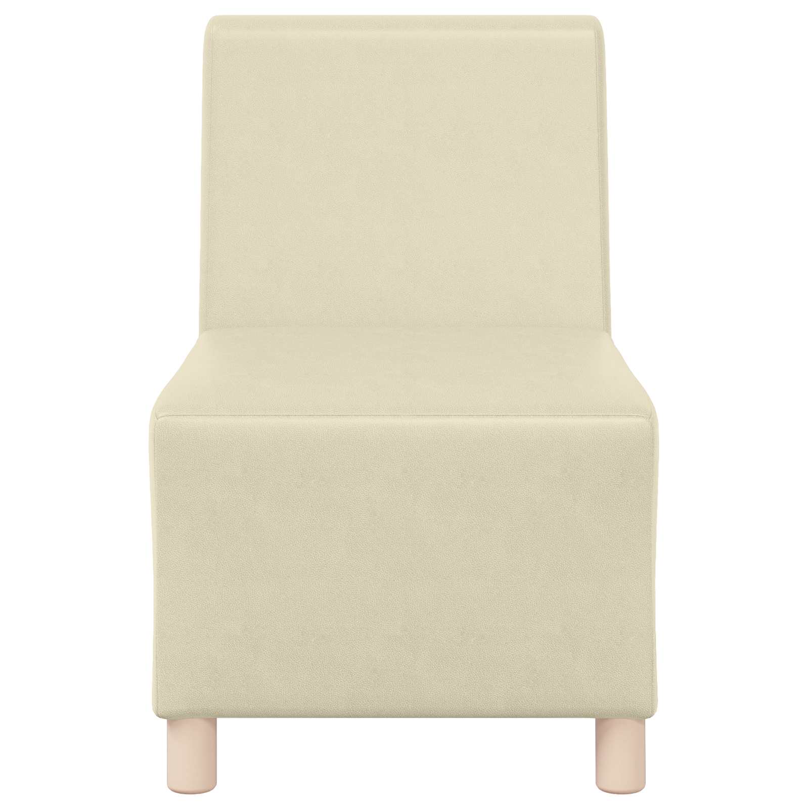 vidaXL | Modulares Armfreies Sofa | Creme 55 x 74 x 82 cm Kunstleder