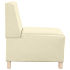vidaXL | Modulares Armfreies Sofa | Creme 55 x 74 x 82 cm Kunstleder