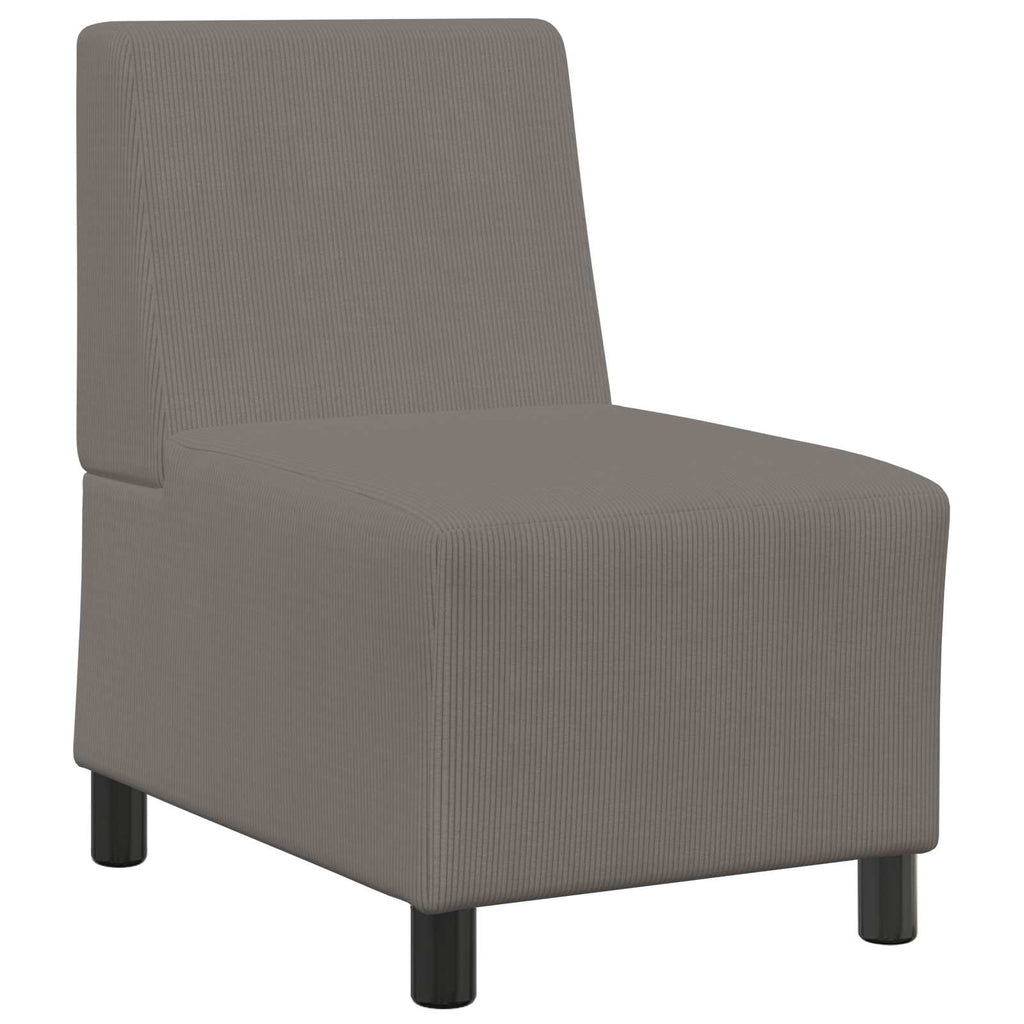 vidaXL | Modulares Armfreies Sofa | Hellgrau 55 x 74 x 82 cm Cordstoff
