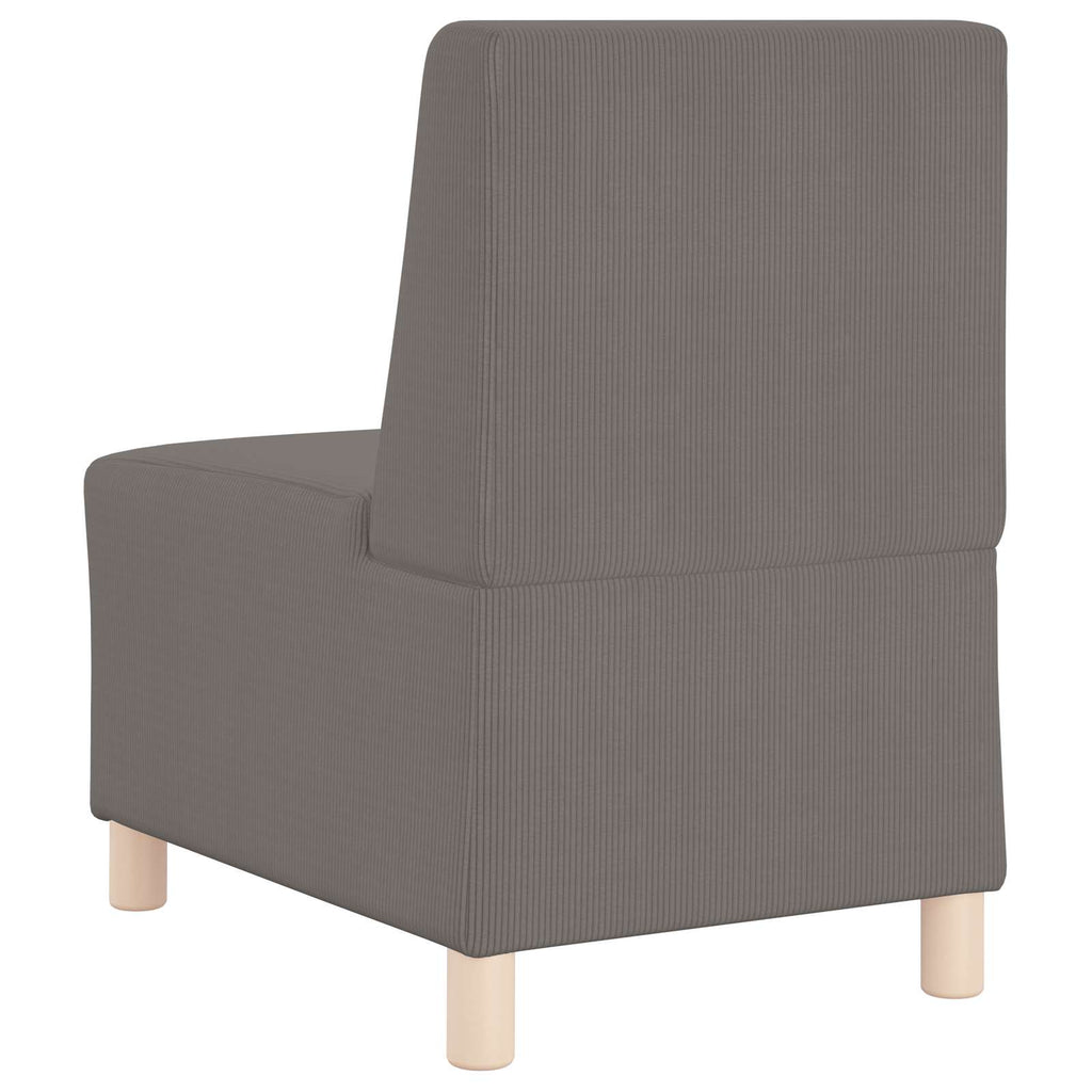 vidaXL | Modulares Armfreies Sofa | Hellgrau 55 x 74 x 82 cm Cordstoff