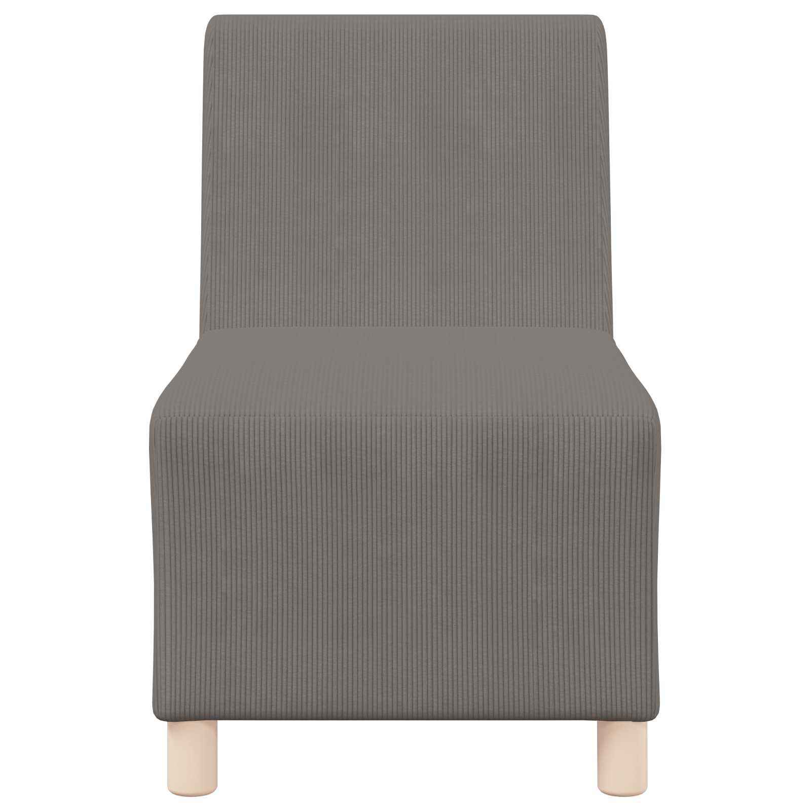 vidaXL | Modulares Armfreies Sofa | Hellgrau 55 x 74 x 82 cm Cordstoff