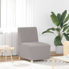 vidaXL Modulares Sofa ohne Armlehnen Hellgrau 55 cm Gelockter Wollstoff