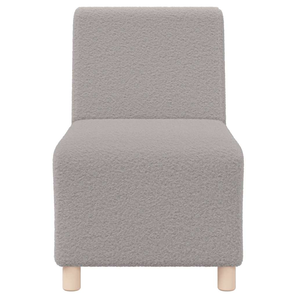 vidaXL Modulares Sofa ohne Armlehnen Hellgrau 55 cm Gelockter Wollstoff