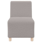 vidaXL Modulares Sofa ohne Armlehnen Hellgrau 55 cm Gelockter Wollstoff