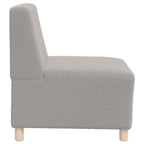 vidaXL Modulares Sofa ohne Armlehnen Hellgrau 55 cm Gelockter Wollstoff