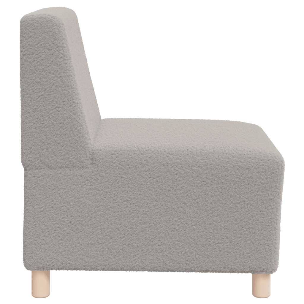 vidaXL Modulares Sofa ohne Armlehnen Hellgrau 55 cm Gelockter Wollstoff