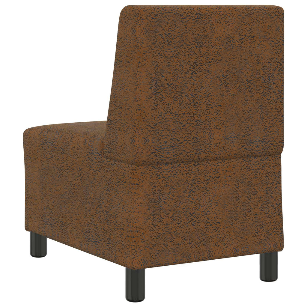 vidaXL | Sofa Stuhl | mit Kissen Braun 55 x 74 x 82 cm Faux Wildleder