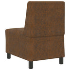 vidaXL | Sofa Stuhl | mit Kissen Braun 55 x 74 x 82 cm Faux Wildleder