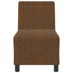 vidaXL | Sofa Stuhl | mit Kissen Braun 55 x 74 x 82 cm Faux Wildleder
