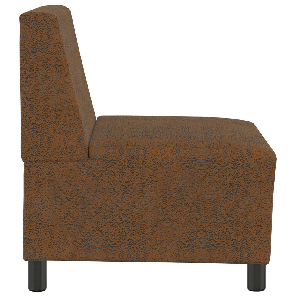 vidaXL | Sofa Stuhl | mit Kissen Braun 55 x 74 x 82 cm Faux Wildleder