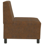 vidaXL | Sofa Stuhl | mit Kissen Braun 55 x 74 x 82 cm Faux Wildleder