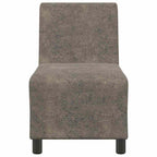 vidaXL Modulares Sofa ohne Armlehnen Dunkelgrau 55 cm Wildlederimitat