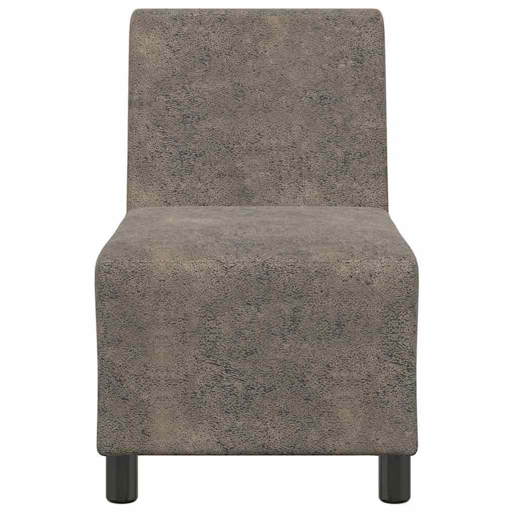 vidaXL Modulares Sofa ohne Armlehnen Dunkelgrau 55 cm Wildlederimitat
