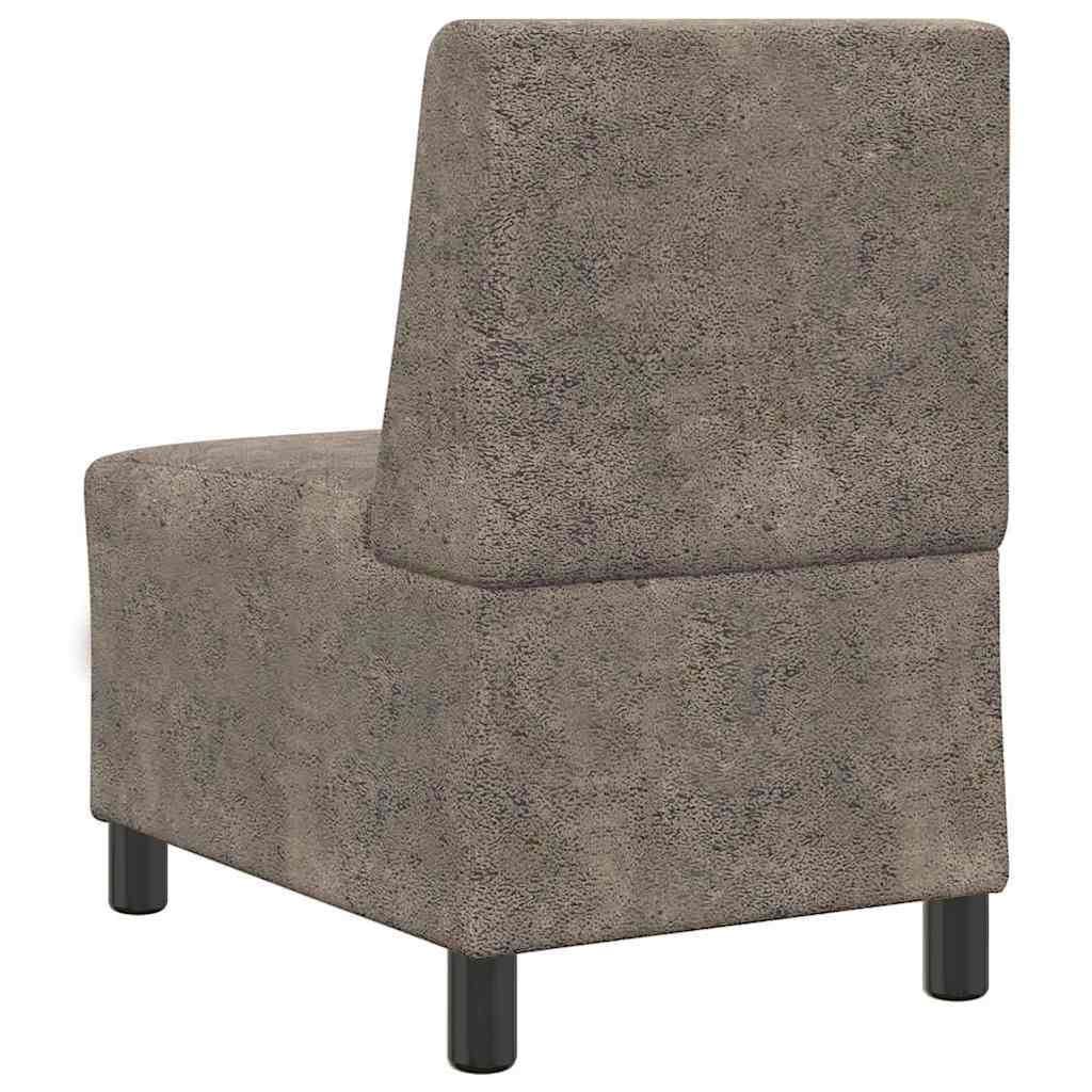 vidaXL Modulares Sofa ohne Armlehnen Dunkelgrau 55 cm Wildlederimitat