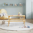 vidaXL Kindertisch mit Bänken IRUN 90x79,5x50 cm Massivholz
